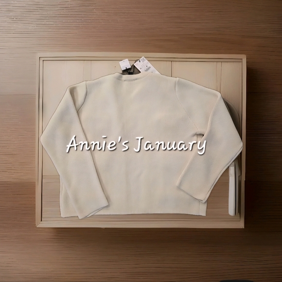 ZARA Women's Pocket Knit Cardigan(Ecru, US L, XL /EUR L, XL) - Picture 11 of 11